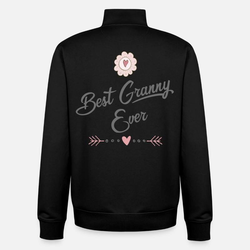 granny - Unisex Organic Zip Sweatshirt by Stanley/Stella - black
