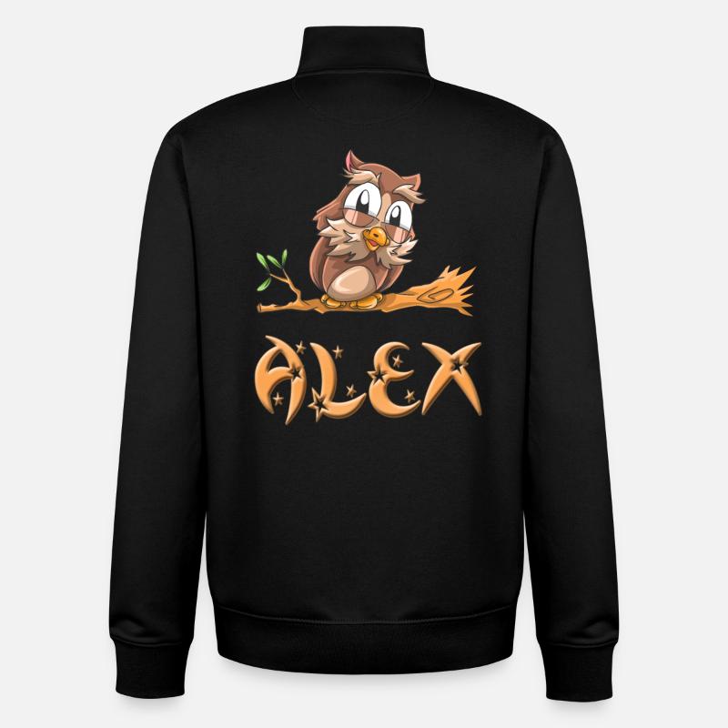 Eule Alex - Unisex Organic Zip Sweatshirt von Stanley/Stella - Schwarz