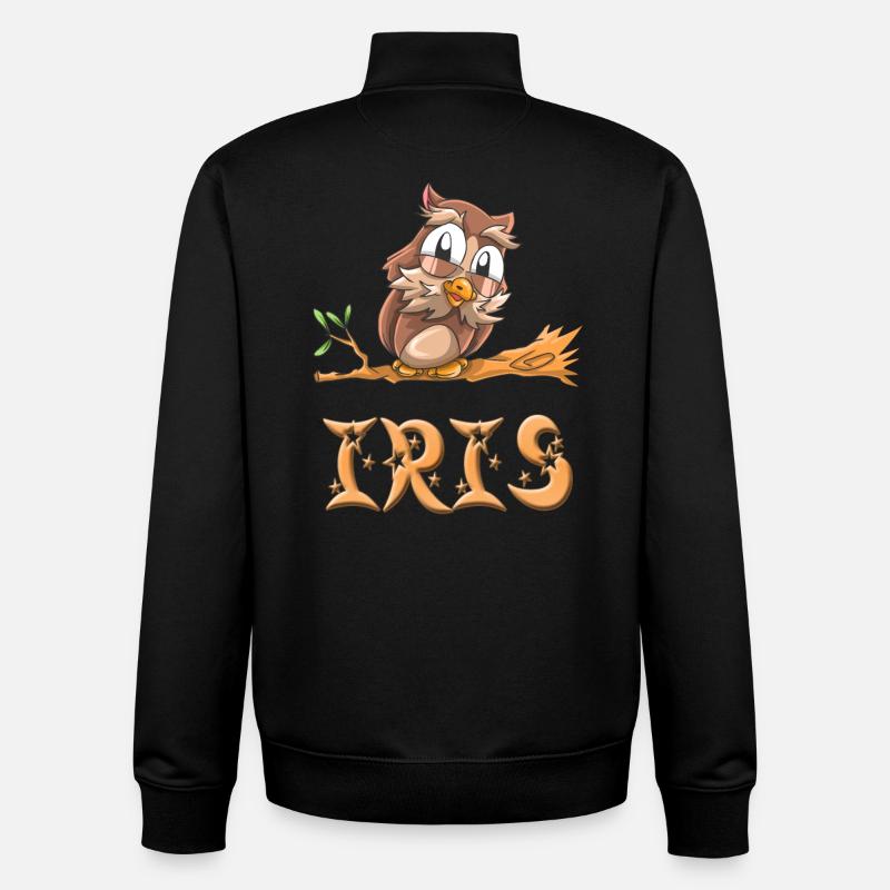 Owl Iris - Unisex Organic Zip Sweatshirt by Stanley/Stella - black