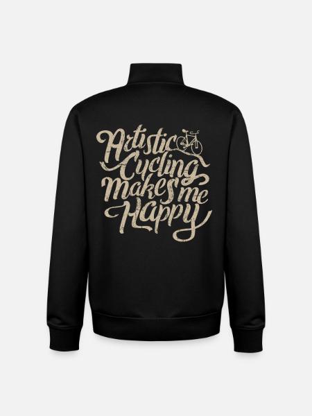 Kunstrad, Kunstradfahren, Makes Me Happy - Unisex Organic Zip Sweatshirt von Stanley/Stella - Schwarz