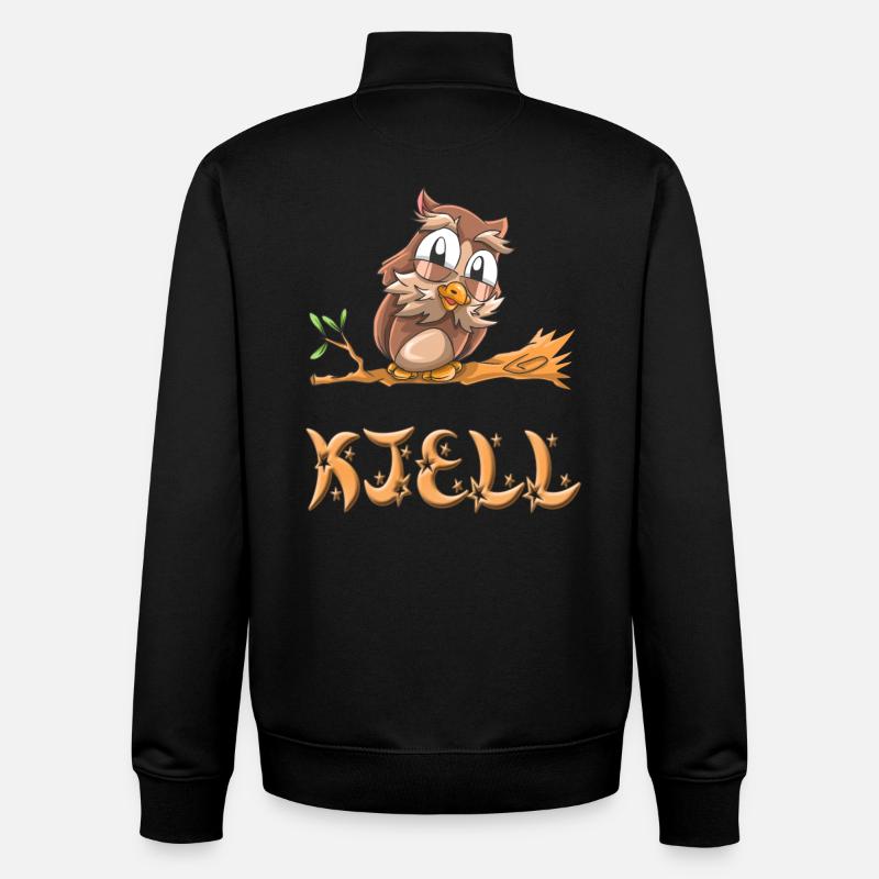 Owl Kjell - Unisex Organic Zip Sweatshirt by Stanley/Stella - black