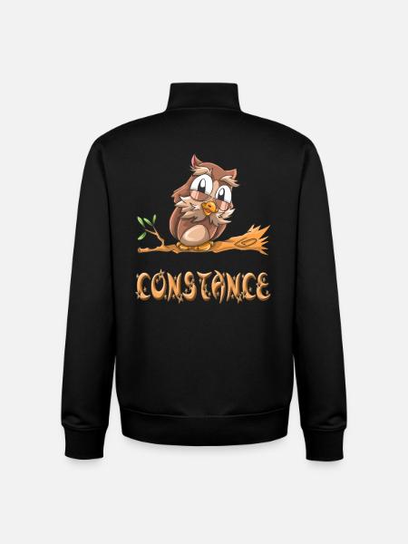 Owl Constance - Unisex Organic Zip Sweatshirt by Stanley/Stella - black