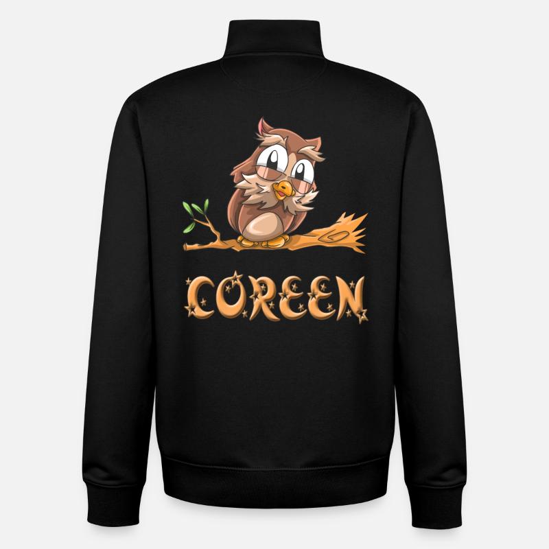 Eule Coreen - Sweat zippé unisexe en coton bio Stanley/Stella - noir