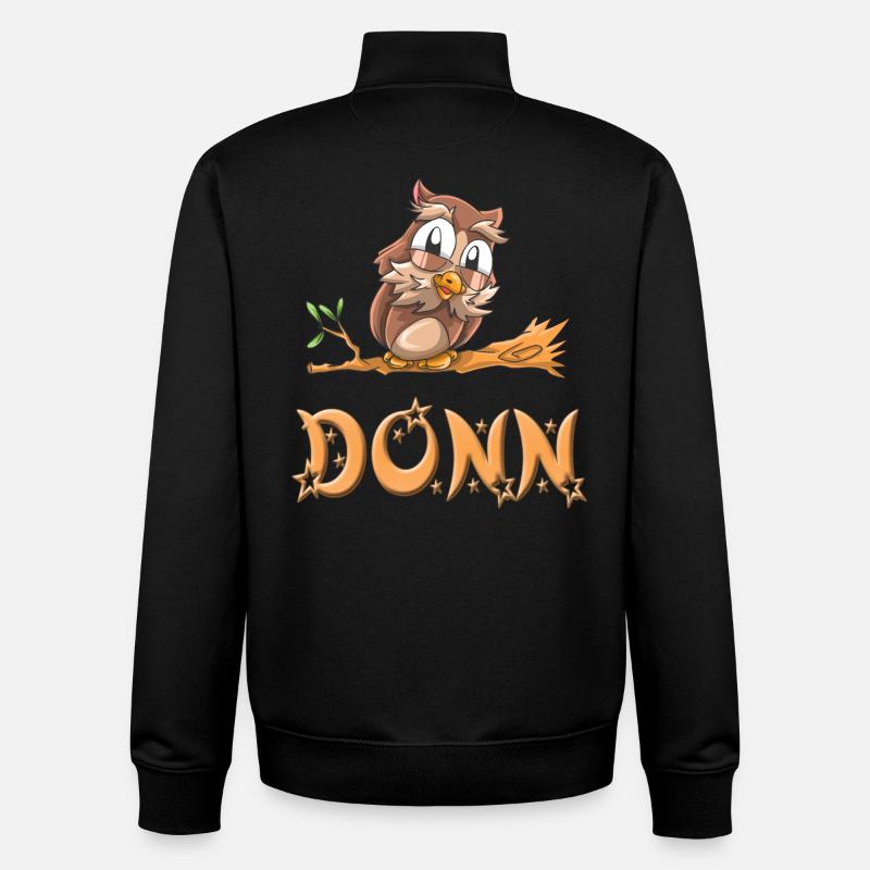 Owl Donn - Unisex Organic Zip Sweatshirt by Stanley/Stella - black
