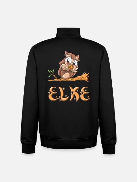 Eule Elke - Unisex Organic Zip Sweatshirt von Stanley/Stella - Schwarz