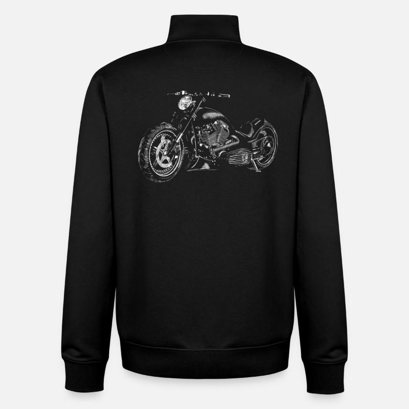 chopper - Unisex Organic Zip Sweatshirt by Stanley/Stella - black