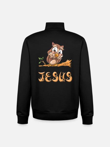 Eule Jesus - Unisex Organic Zip Sweatshirt von Stanley/Stella - Schwarz
