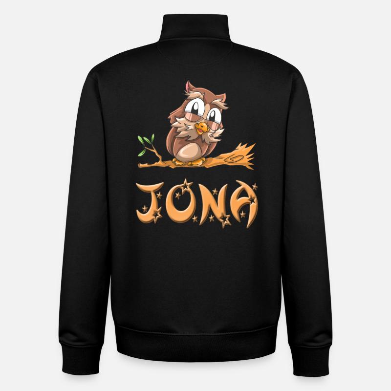 Owl Jonah - Unisex Organic Zip Sweatshirt by Stanley/Stella - black