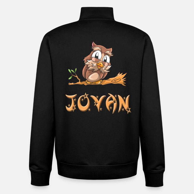 Owl Jovan - Unisex Organic Zip Sweatshirt by Stanley/Stella - black