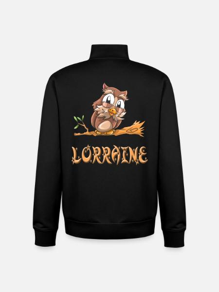 Eule Lorraine - Unisex Organic Zip Sweatshirt von Stanley/Stella - Schwarz