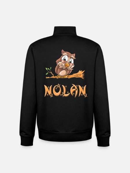 Nolan Owl - Sweat zippé unisexe en coton bio Stanley/Stella - noir