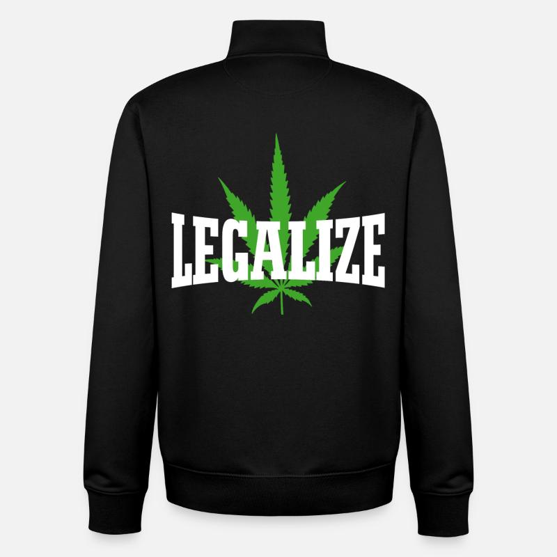 Legalize - Unisex Organic Zip Sweatshirt von Stanley/Stella - Schwarz