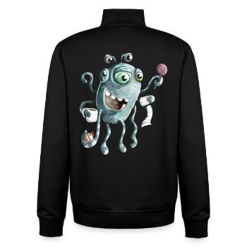 Funny monster of the deep sea - Unisex Organic Zip Sweatshirt by Stanley/Stella - black - Back - AI Model Male 185 light (185cm)