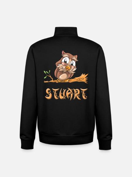 Owl Stuart - Unisex Organic Zip Sweatshirt by Stanley/Stella - black