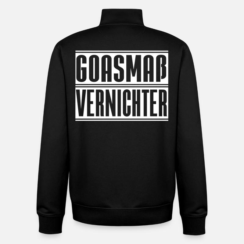 Goasmaß Vernichter - Unisex Organic Zip Sweatshirt von Stanley/Stella - Schwarz
