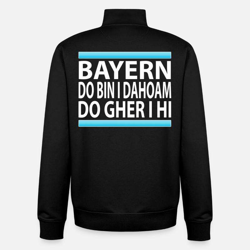 BAYERN - DO BIN I DAHOAM - Unisex Organic Zip Sweatshirt von Stanley/Stella - Schwarz