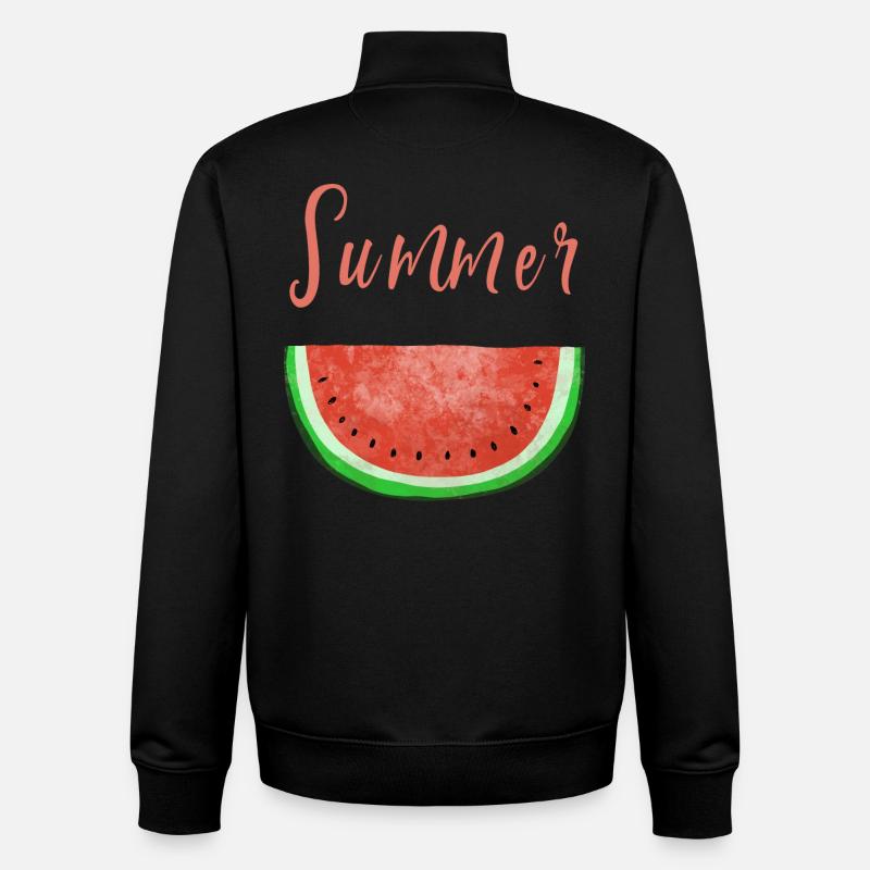 Summer Time Wassermelone - Melone - Sommer - Unisex Organic Zip Sweatshirt von Stanley/Stella - Schwarz
