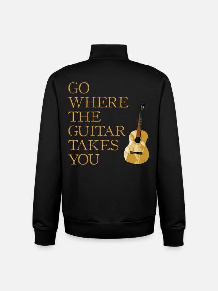 Guitars way - Unisex Organic Zip Sweatshirt by Stanley/Stella - black