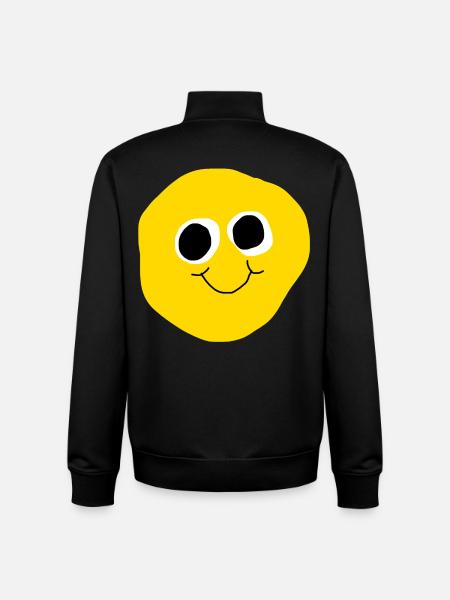 Yellow Face Smile - Unisex Organic Zip Sweatshirt von Stanley/Stella - Schwarz