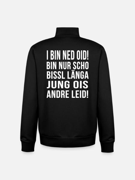 I BIN NED OID! - Unisex Organic Zip Sweatshirt von Stanley/Stella - Schwarz