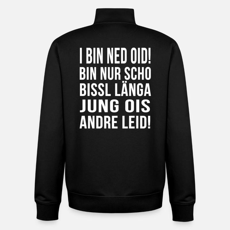 I BIN NED OID! - Unisex Organic Zip Sweatshirt von Stanley/Stella - Schwarz