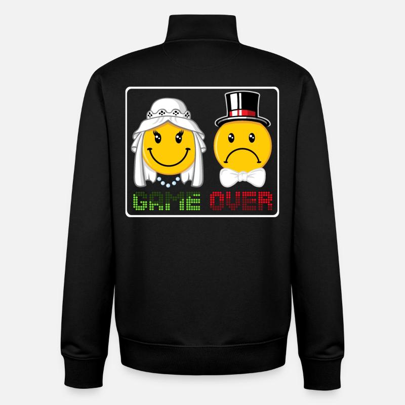 Game over - Sweat zippé unisexe en coton bio Stanley/Stella - noir