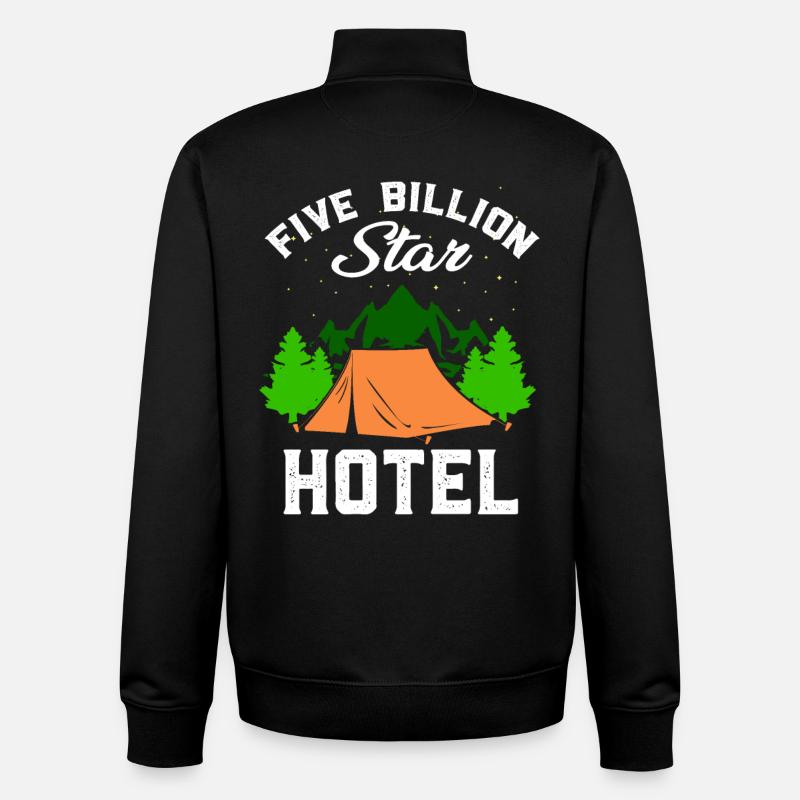 Camping Campen Zelten Geschenk - Unisex Organic Zip Sweatshirt von Stanley/Stella - Schwarz