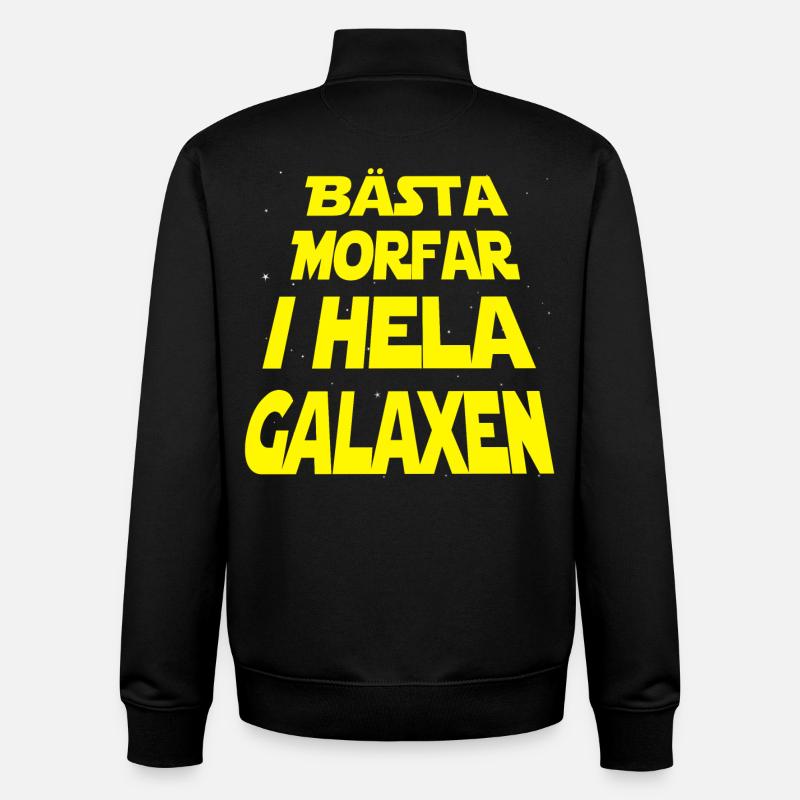 Bästa Morfar i hela galaxen - Sweat zippé unisexe en coton bio Stanley/Stella - noir