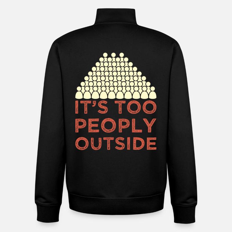 Introvert - Unisex Organic Zip Sweatshirt by Stanley/Stella - black