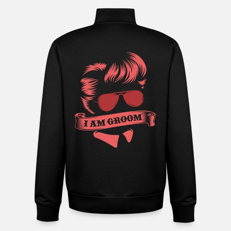 célibataire - Sweat zippé unisexe en coton bio Stanley/Stella - noir