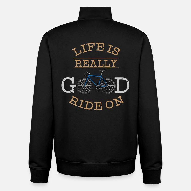 cycle - Sweat zippé unisexe en coton bio Stanley/Stella - noir