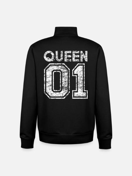 Queen 01 T-Shirt - Unisex Organic Zip Sweatshirt by Stanley/Stella - black