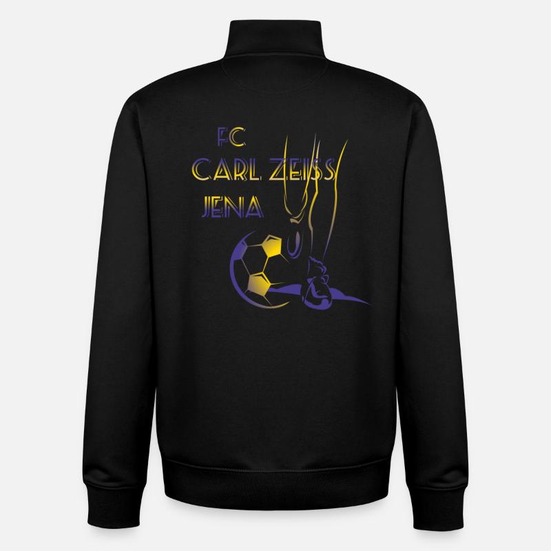 FC Carl Zeiss Jena - Unisex Organic Zip Sweatshirt von Stanley/Stella - Schwarz