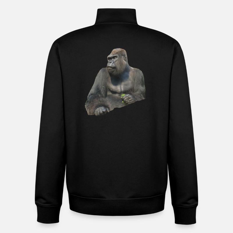 Gorilla - Unisex Organic Zip Sweatshirt von Stanley/Stella - Schwarz