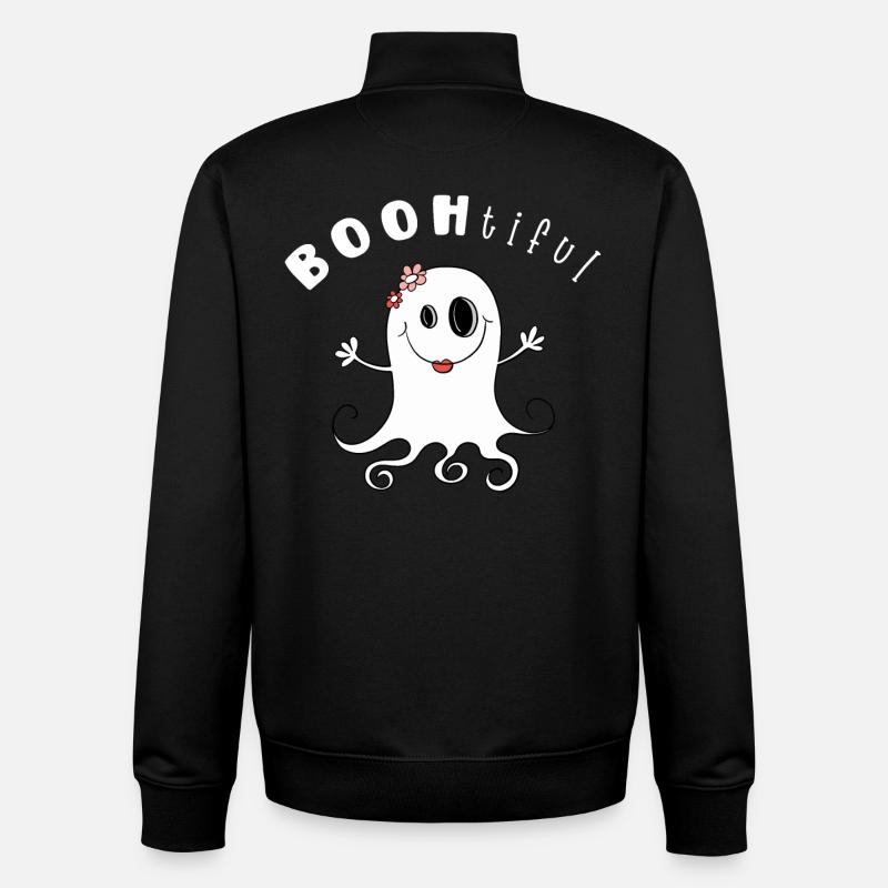 BOOHtiful Gespenst Mädchen I Halloween - Unisex Organic Zip Sweatshirt von Stanley/Stella - Schwarz