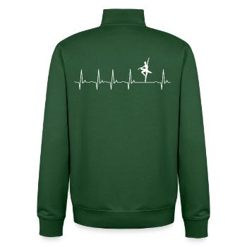 ballerine - Sweat zippé unisexe en coton bio Stanley/Stella - vert bouteille - Dos - AI Model Male 185 dark (185cm)