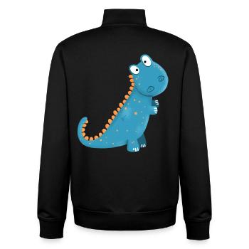 Lustiger Kleiner Dino I Jungen Kinder Geschenk - Unisex Organic Zip Sweatshirt von Stanley/Stella - Schwarz - Hinten - AI Model Male 185 light (185cm)