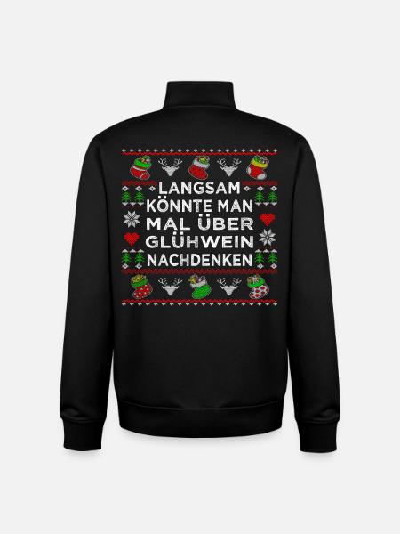 Glühwein nachdenken - Unisex Organic Zip Sweatshirt von Stanley/Stella - Schwarz