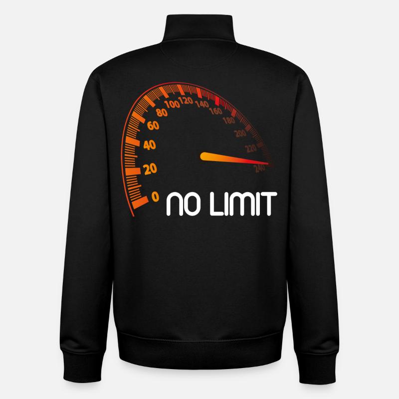 Speedometer - No Limit - Unisex Organic Zip Sweatshirt by Stanley/Stella - black