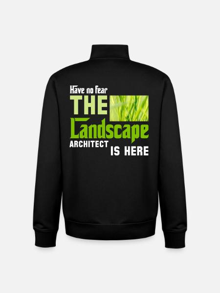 Landscape architect landscape architecture - Unisex Organic Zip Sweatshirt by Stanley/Stella - black