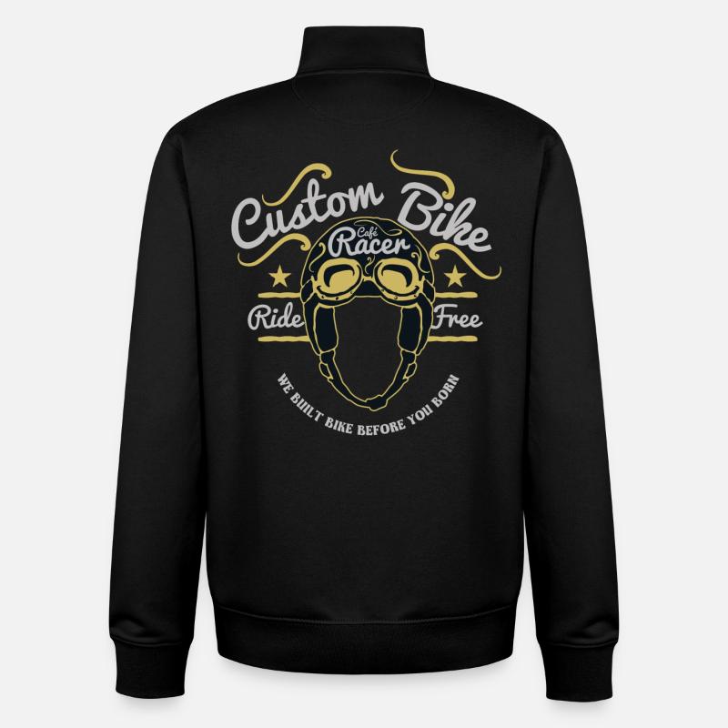 Motorrad, Biker, Schrauber - Unisex Organic Zip Sweatshirt von Stanley/Stella - Schwarz