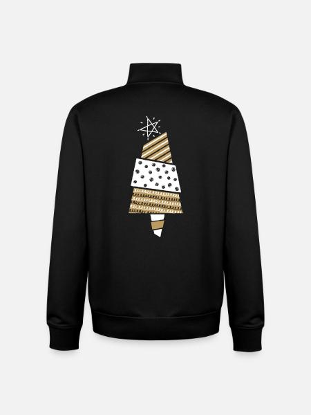 Christmas tree Christmas Christmas tree star Xmas - Unisex Organic Zip Sweatshirt by Stanley/Stella - black