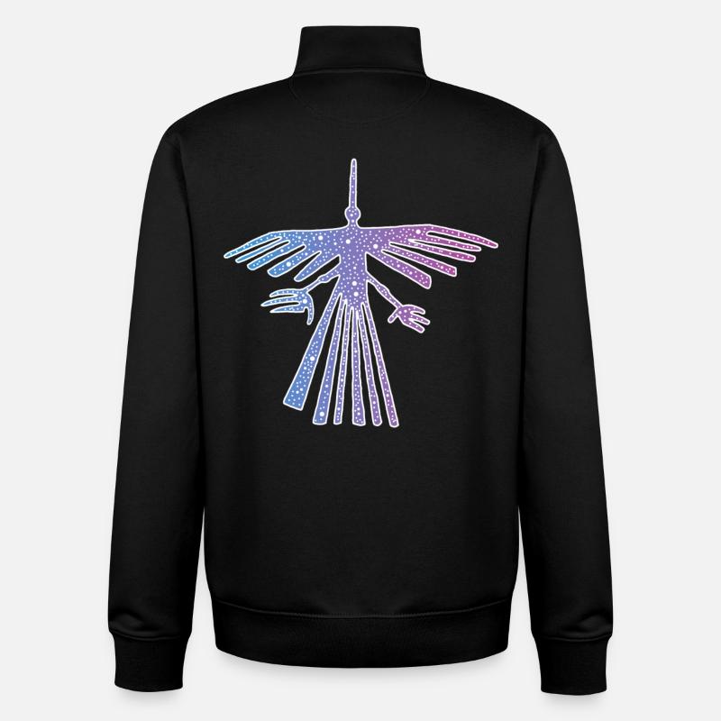 Oiseau de Nazca - Sweat zippé unisexe en coton bio Stanley/Stella - noir