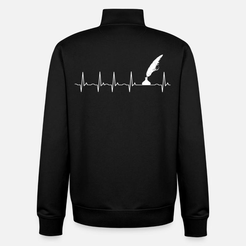 Writer author book - Unisex Organic Zip Sweatshirt by Stanley/Stella - black