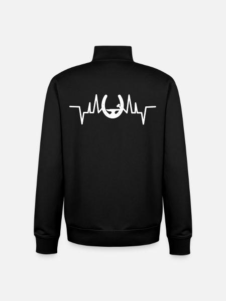 Sabots de fer à cheval - Sweat zippé unisexe en coton bio Stanley/Stella - noir