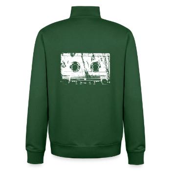Cassette de musique - Sweat zippé unisexe en coton bio Stanley/Stella - vert bouteille - Dos - AI Model Male 185 dark (185cm)