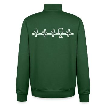 Wine winemaker winemaker - Unisex Organic Zip Sweatshirt by Stanley/Stella - bottle green - Back - AI Model Male 185 dark (185cm)