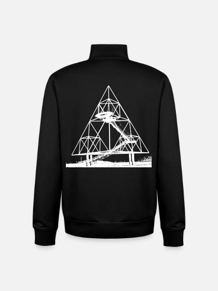 TETRAHEDRON WHITE - Unisex Organic Zip Sweatshirt by Stanley/Stella - black