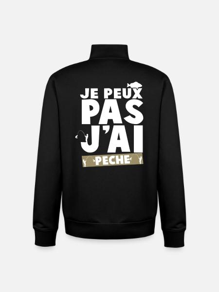I can't I sinned - Unisex Organic Zip Sweatshirt by Stanley/Stella - black