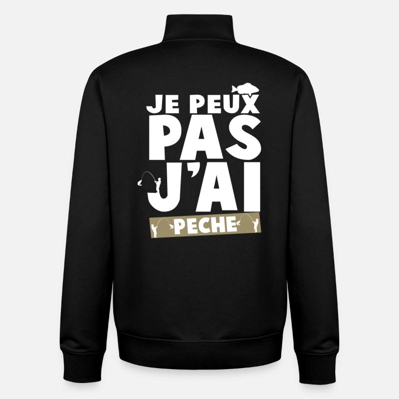 I can't I sinned - Unisex Organic Zip Sweatshirt by Stanley/Stella - black